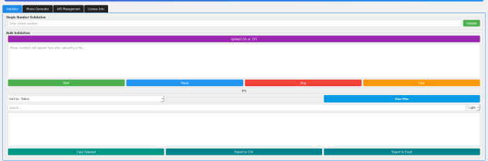 Atj phone number validator software - Image 2