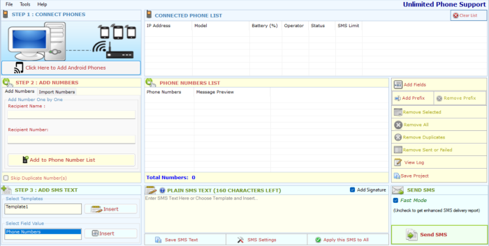 android bulk sms sender software