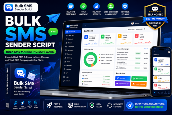 bulk SMS sender Script - Bulk SMS Marketing Software